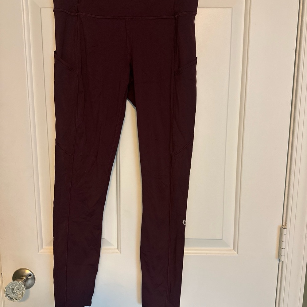 Lululemon Athletica Deep Maroon Leggings